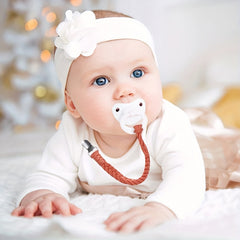 6pcs Unisex Pacifier Clips Braided Holders for Boys & Girls