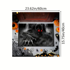 Halloween Entrance Floor Mat, Room Decor, Dirty Resistant, Machine Washable, 40"