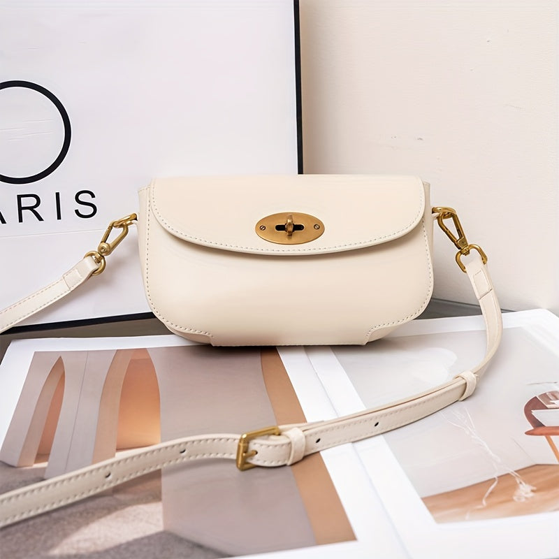 Women's Large Capacity Leather Handbag Vintage Style Shoulder Bag