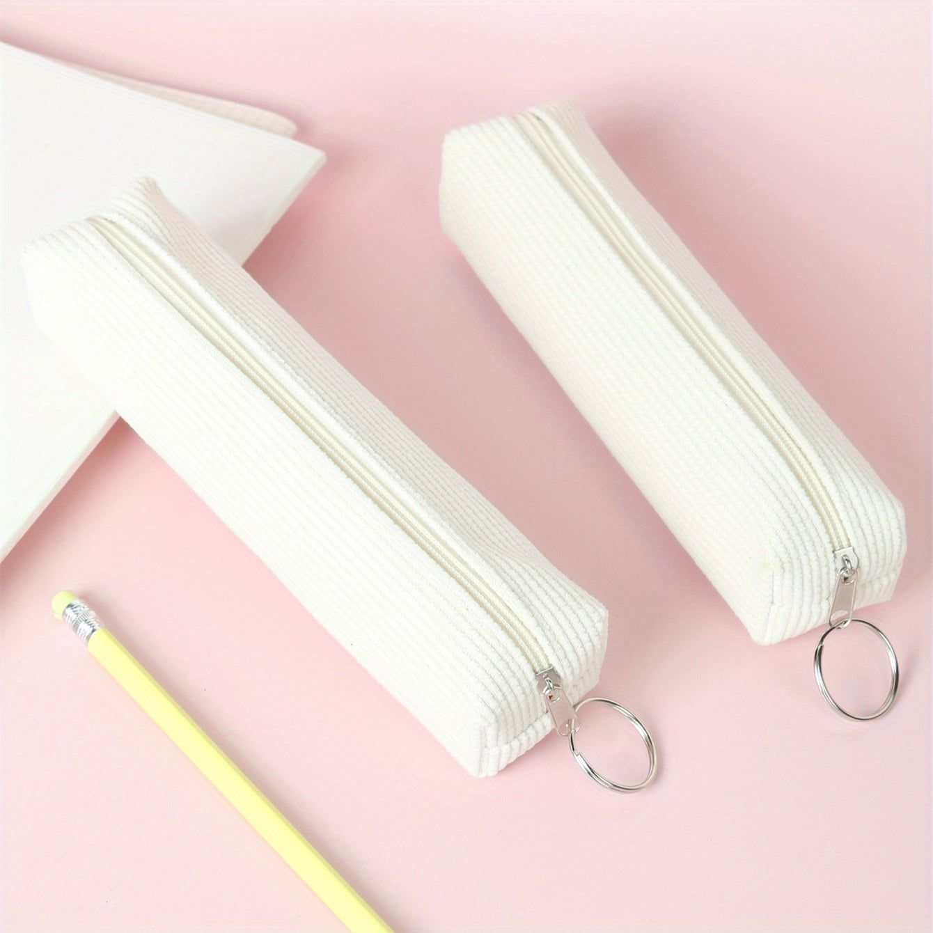 Cute Pencil Case for Students, Pink, 1pc