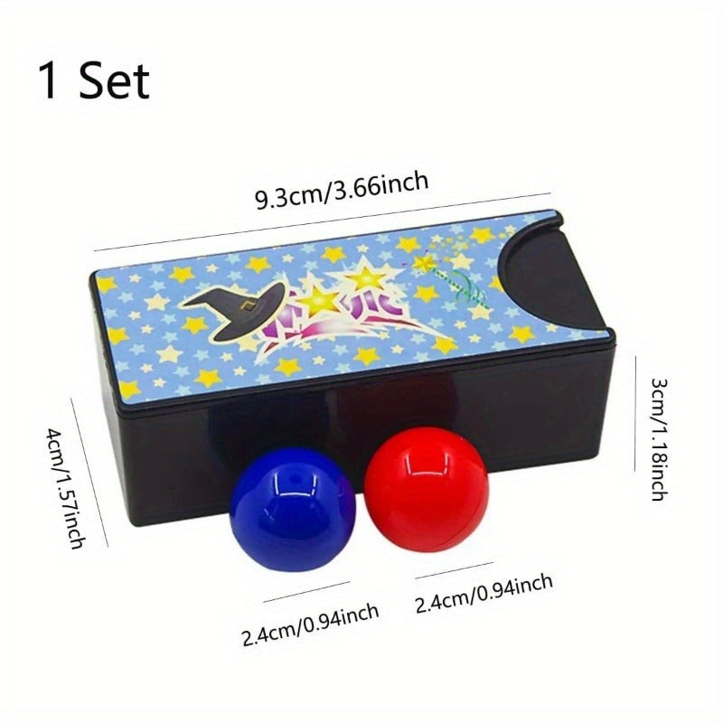 Magic Mastermind Trick Set Red & Balls Illusion Kit for Magicians