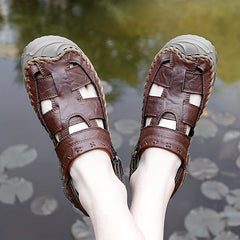 Men's Stitch Non Slip Sandals Wear resistant Comfy Beach Shoes Summer