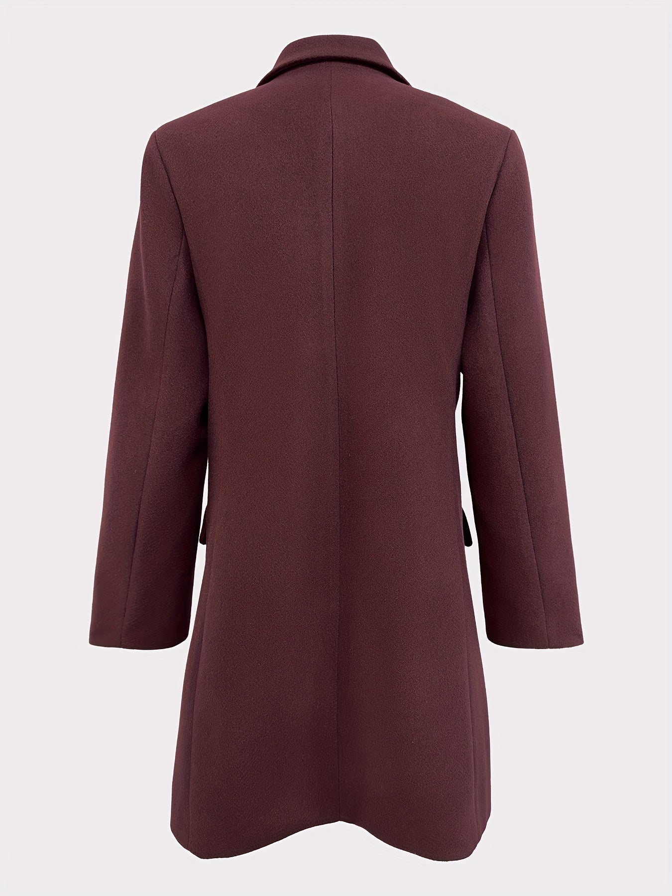 Solid Single Breasted Jacket for Fall & Winter Women's Clothing