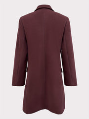 Solid Single Breasted Jacket for Fall & Winter Women's Clothing