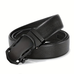 2pcs Men's Belt PU Ratchet Casual Belt Cut To Exact Fit