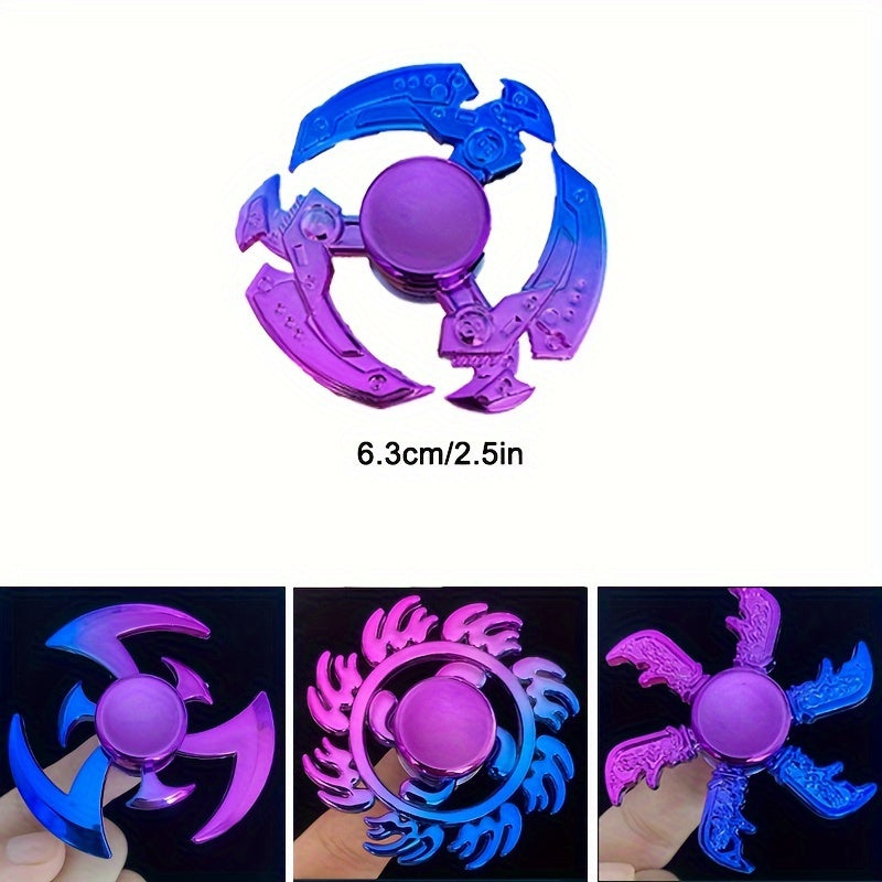 8pcs Purple Fidget Spinners Handheld Finger Gyroscope