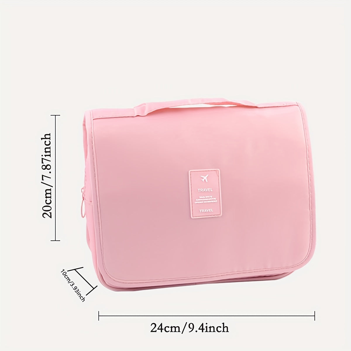 Portable Travel Toiletry Bag Waterproof Storage Mesh Pockets Hook Cosmetic Bag