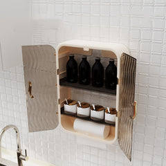 Wall Mount Storage Box & Shelf for Makeup and Condiments