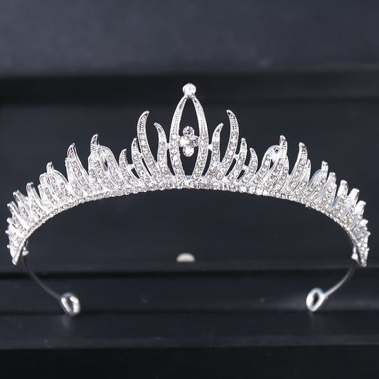 Golden Tiara Wedding Hair Accessories Adjustable Birthday Princess