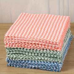 5pcs Coral Fleece Microfiber Dish Towels Soft Absorbent Towels