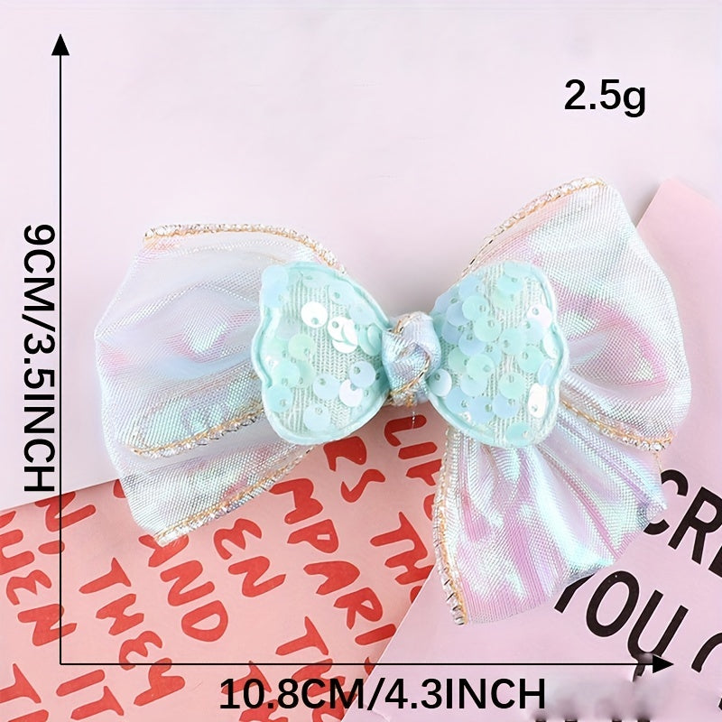 2pcs Mesh Light Bow Patches For Girls Clothing Coat Accessories