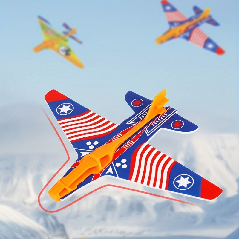 Ejection Aircraft Gun Foam Paper Glider Launcher Toy