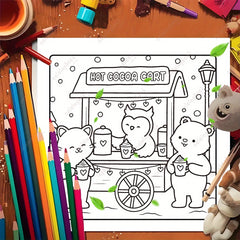 Deluxe Paws & Hearts Coloring Book - 20 Pages - Unique Cover Design