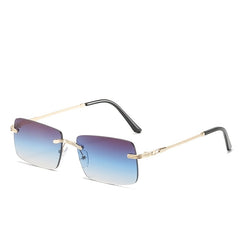 Unisex Rimless Square Sunglasses