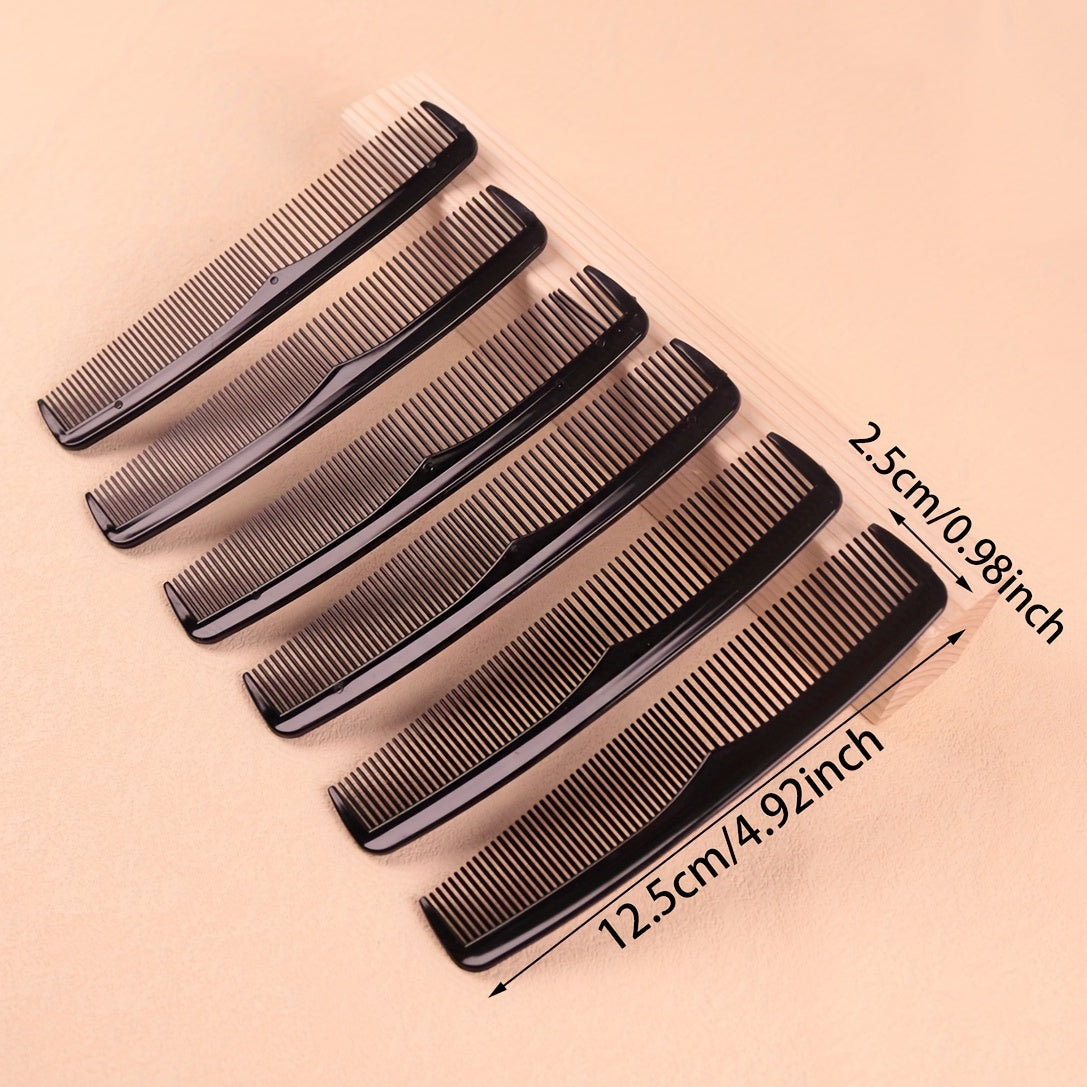 6pcs Pocket Size Hair Comb Plastic Hairdressing Comb for Daily Travel Use