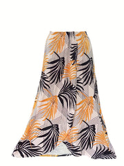  Tank Top & Tropical Print Skirt Set