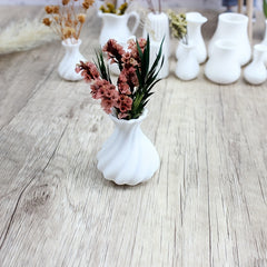 Mini Art Vase for Dollhouses Plastic Flower Arrangement DIY Collectible Display