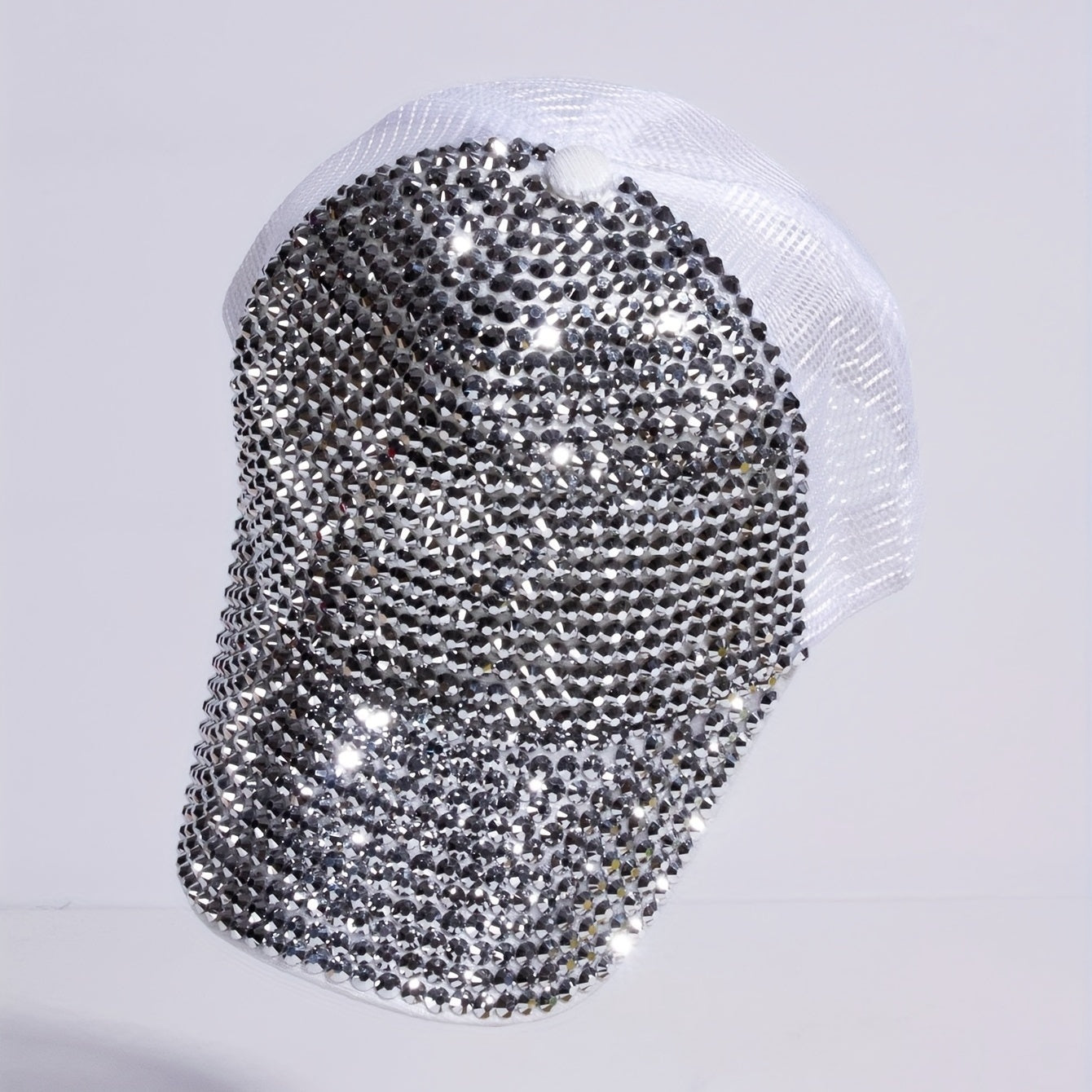 Rhinestone Mesh Trucker Hat Sparkly Baseball Cap