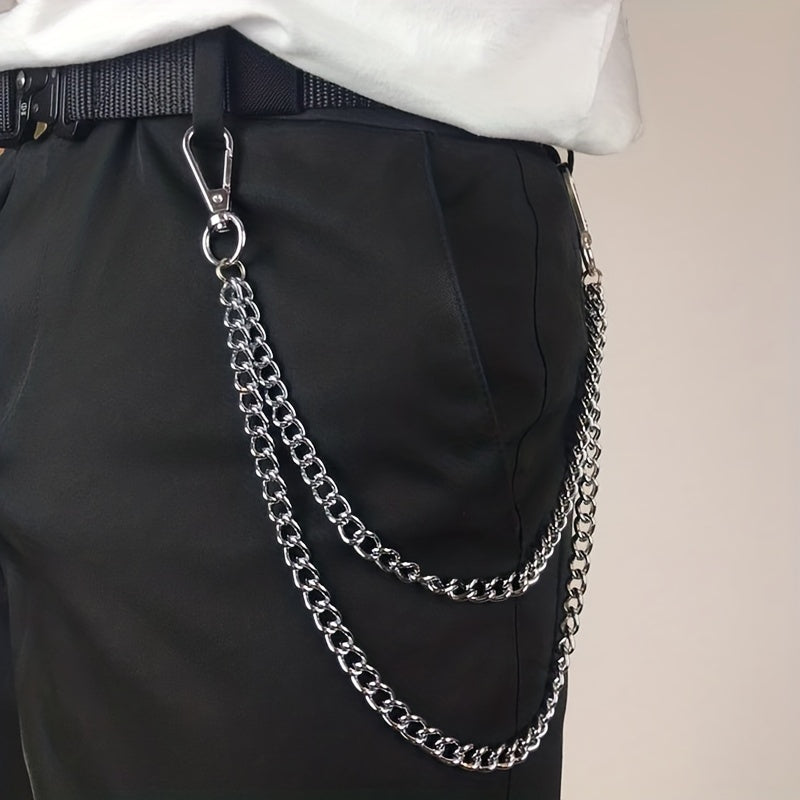 Men's Pants Chain Punk Hip Hop Pants Chain Waist Chain