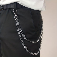 Men's Pants Chain Punk Hip Hop Pants Chain Waist Chain