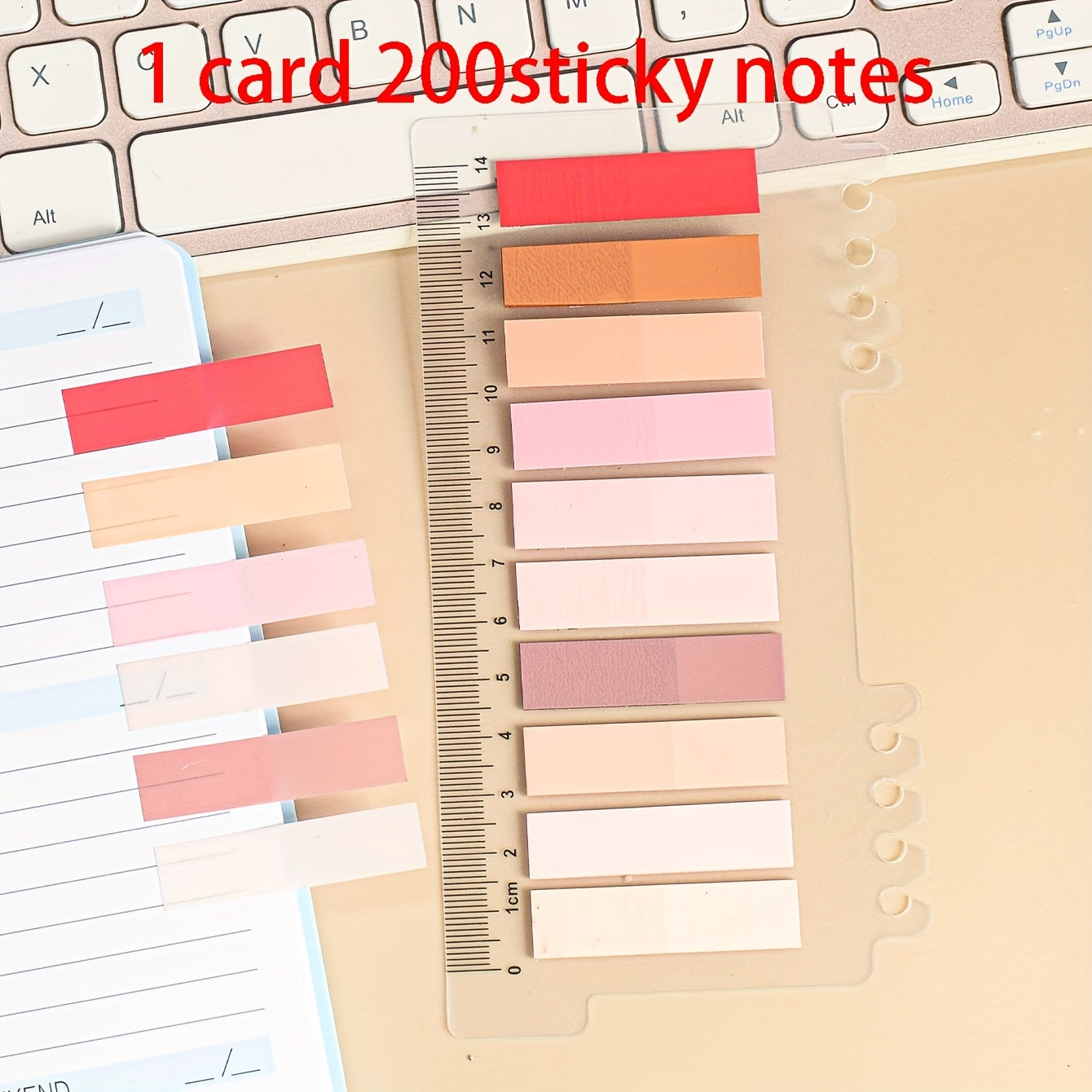 200pcs PET Sticky Notes Index Stickers Note Stickers Label Paper Instruction Sti