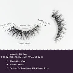 Palm Lashes Natural Look False Eyelashes Short Lashes TS01