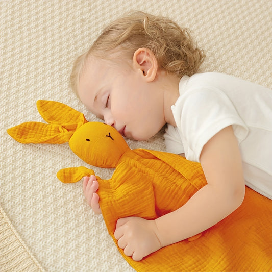 3 12 Months Baby Bath Towel Plush Stuffed Cartoon Rabbit Doll Toy Safety Blanket