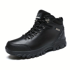 Men's Solid Ankle Boots for Outdoor Activities