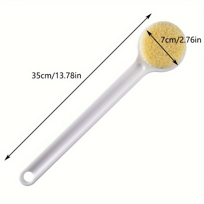 Long Handle Shower Brush with Exfoliating Scrubber for Body and Back Massage