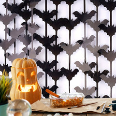 Halloween Bat Pattern Rain Silk Curtain Decoration