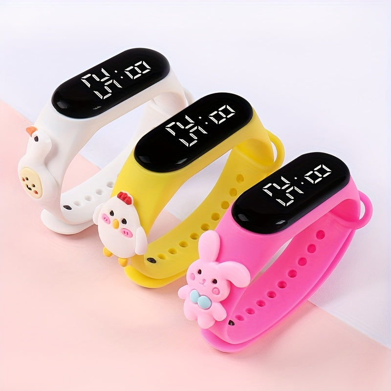 3pcs Doll Kids Bracelet LED Electronic Watch Animal Cartoon