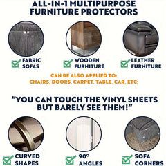 10pcs Heavy Duty Cat Scratch Deterrent Furniture Protectors