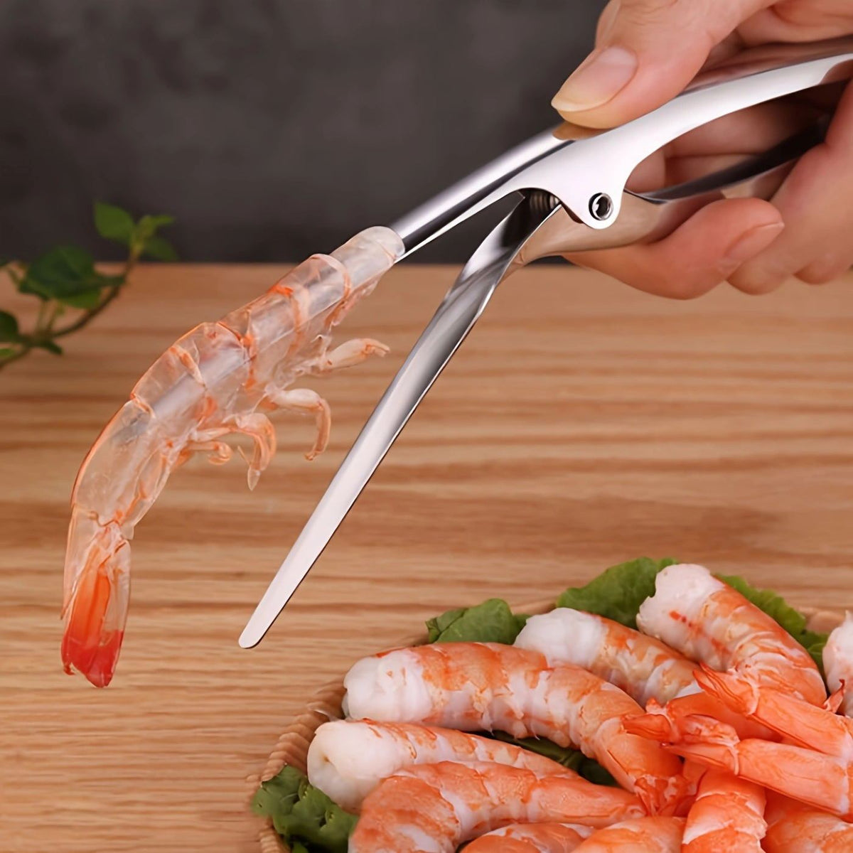 Stainless Steel Shrimp and Prawn Peeler 8 Inch Kitchen Tool