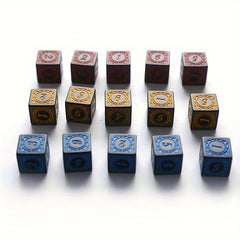 5PCS Square Edged Polyhedral Dice Set for Table Game