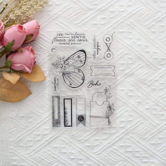 DIY Decorative Transparent Stamp - English Flower Design
