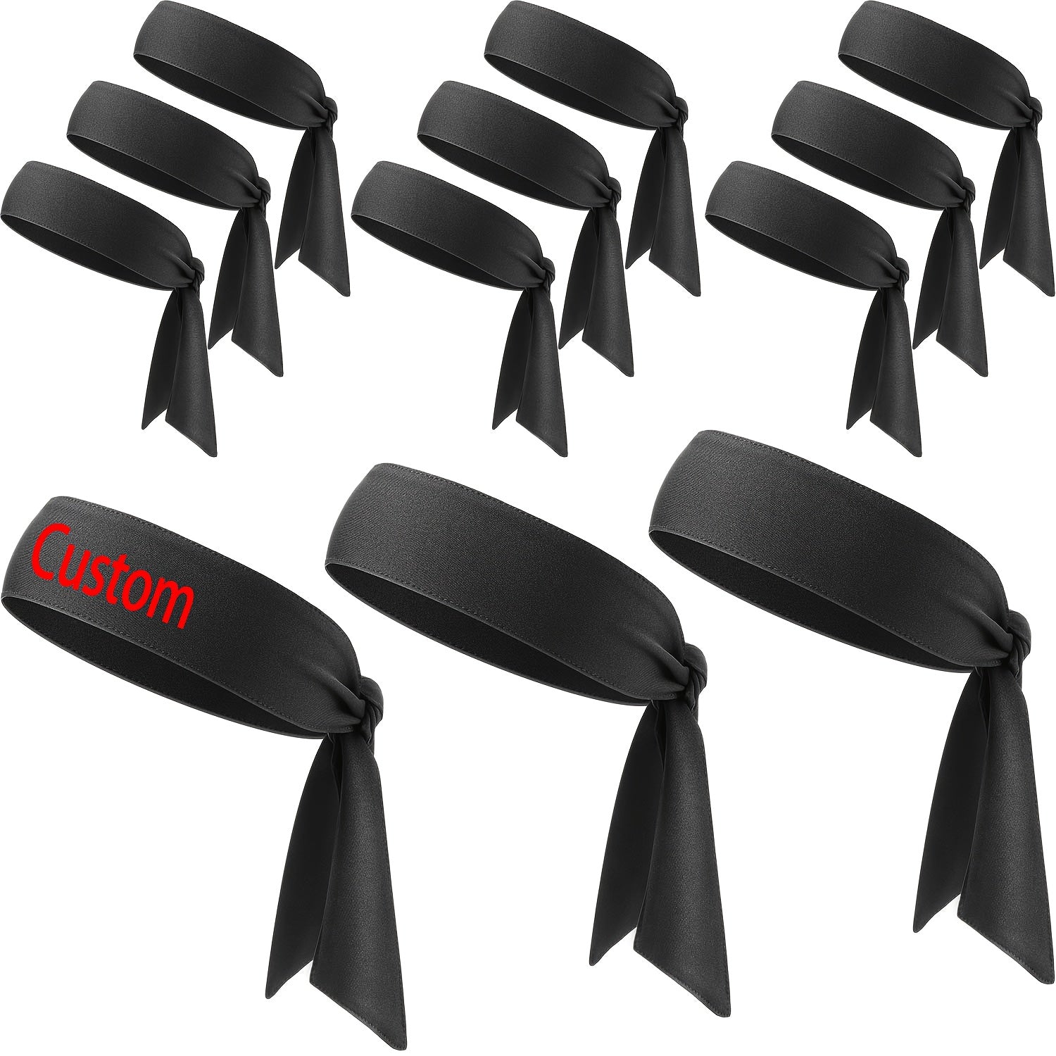 Adjustable Tennis Headband for Activewear Unisex Polyester & Spandex Blend