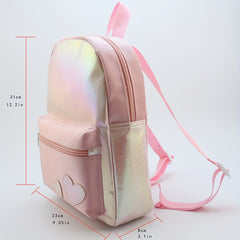Kids Pink Love Heart Backpack Casual Travel School Bag