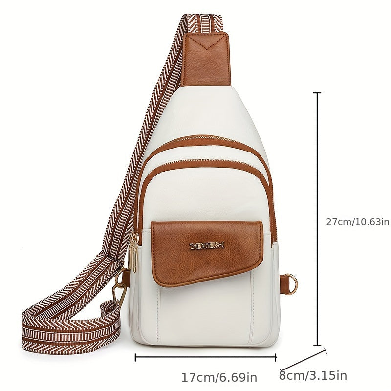 Pocket Chest Bag Crossbody Bag Women's Casual Sling Shoulder Purse