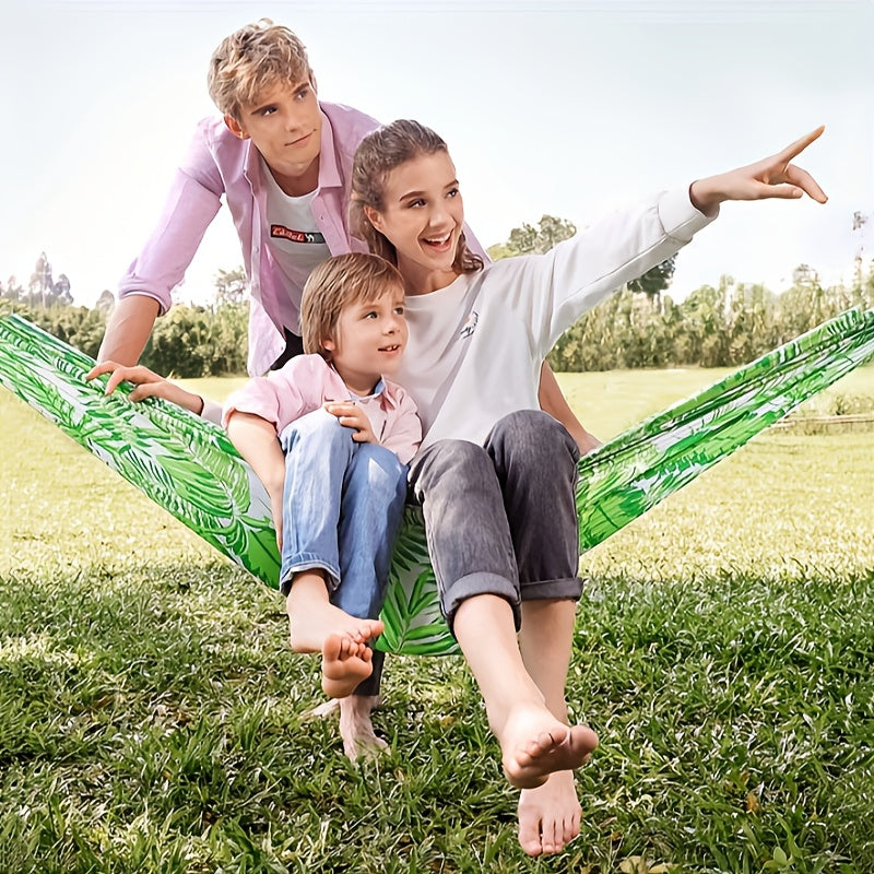 Canvas Hammock Outdoor Leisure Portable Functional Hammocks Stripe Swing