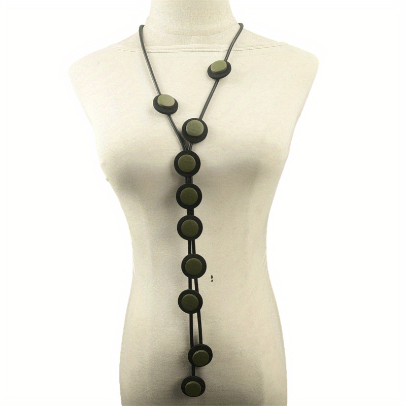 Y Shaped Long Pendant Necklace Bohemian Accessories Party Clothing Neck Jewelry