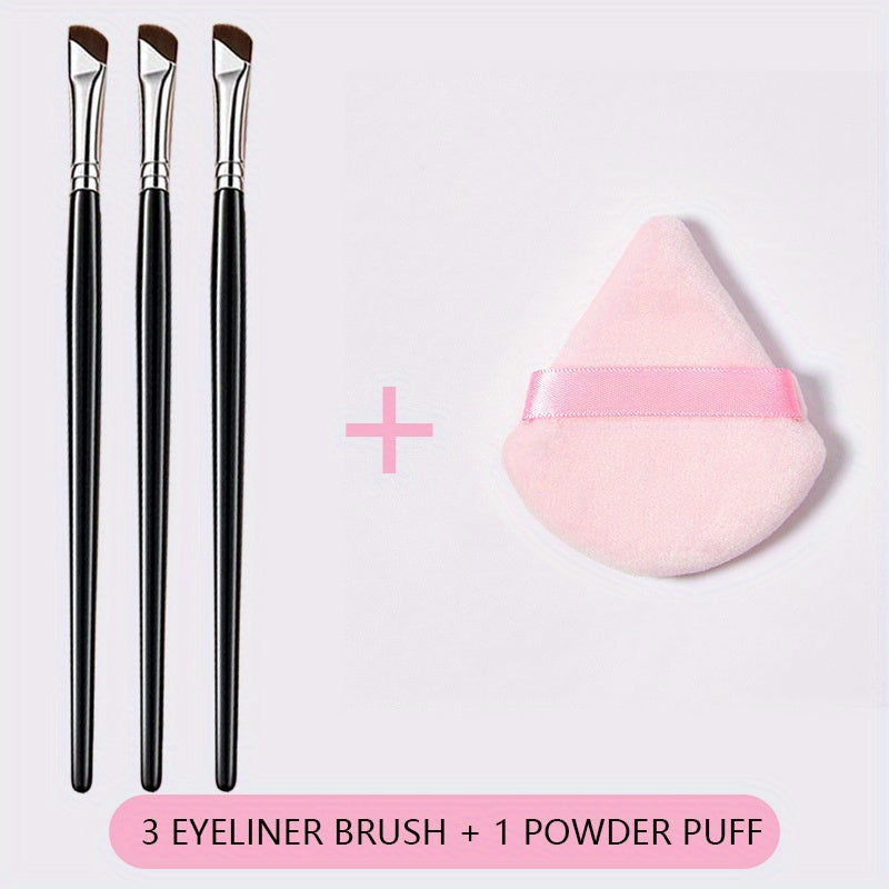 Fine Angled Eyeliner and Eyebrow Brushes Set
