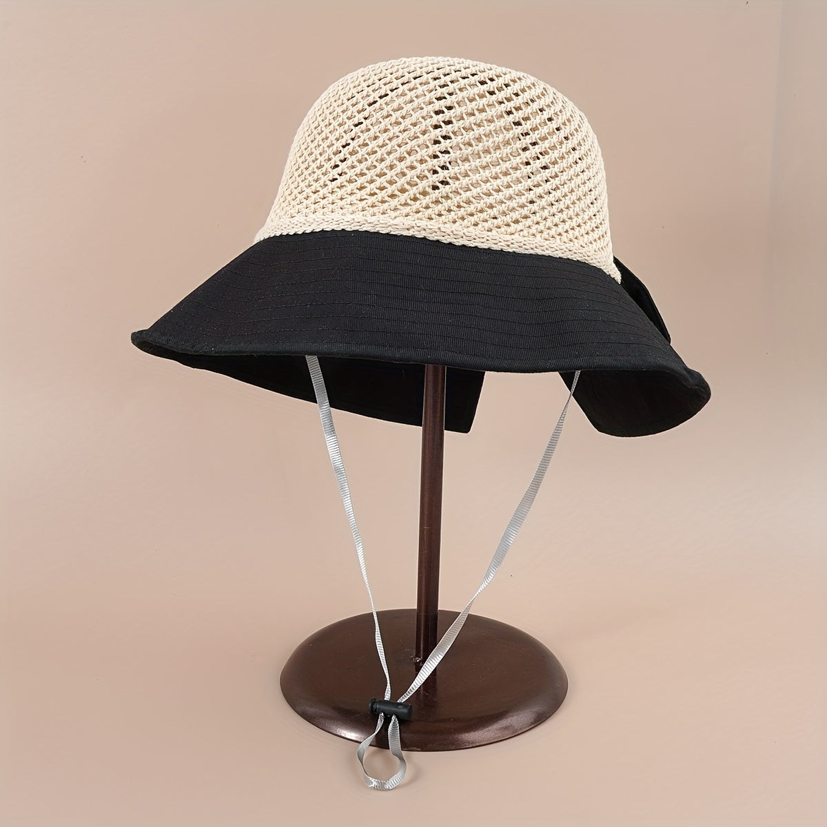 Bowknot Hollow Stitching Bucket Hat Sunscreen Beach Hat