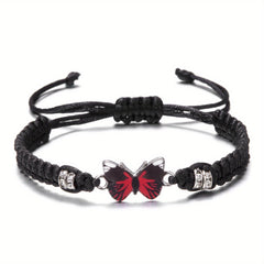 Butterfly Charm Rhinestones Adjustable Bracelet Boho Style