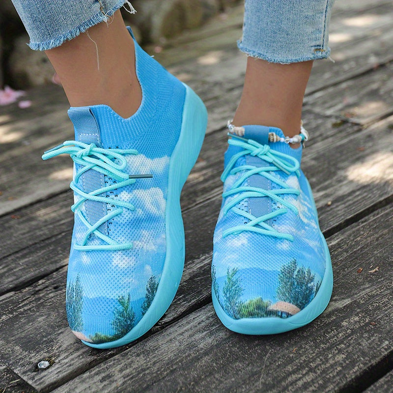 Women's Print Sock Sneakers Lightweight Running Shoes