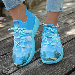 Women's Print Sock Sneakers Lightweight Running Shoes