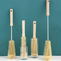 Water Bottle Cleaner Bamboo Handle Cleaning Brush