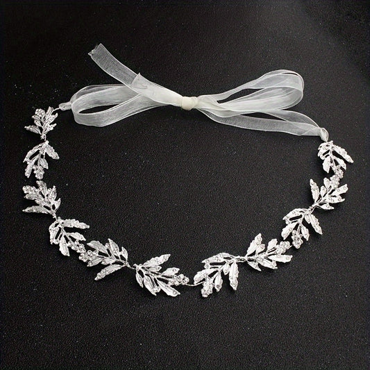 Rhinestone Headband Leaf Shape Hair Accessories
