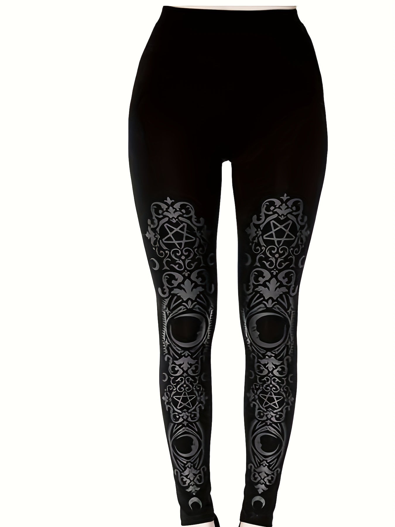  Gothic Leggings Women's Plus Graphic Print Slim Fit Leggings