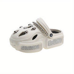 Women's Rhinestone Platform Clogs Casual Summer Shoes