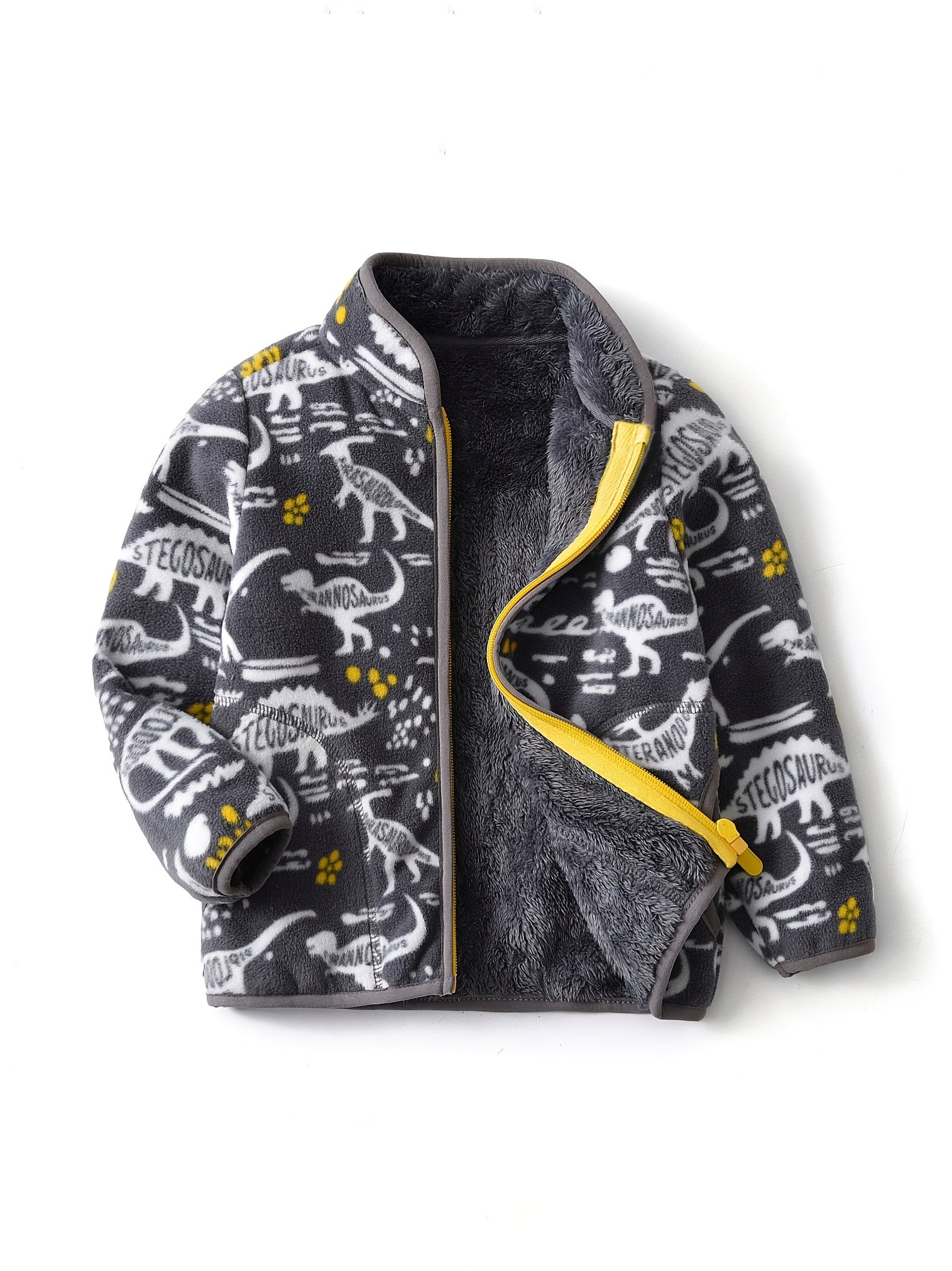 Kids Dino Print Fleece Jacket